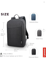 Lenovo Orijinal 15.6'' Notebook Sırt Çantası Gri